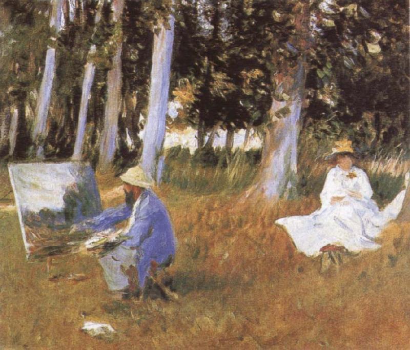 John Singer Sargent Claude Monet Painting at the Edge of a wood France oil painting art